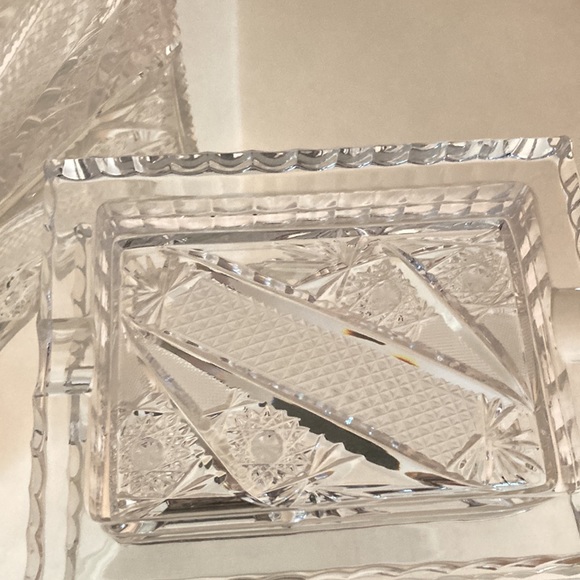Bohemian Czech Vintage Crystal Cover Dish/Box - Picture 4 of 8